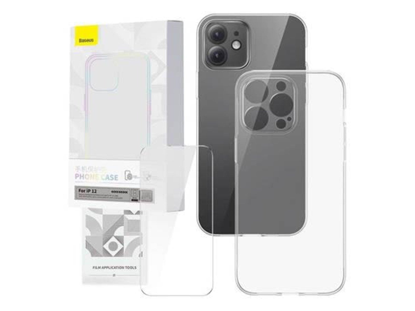 Baseus Transparent Case and Tempered Glass set  Corning for iPhone 12
