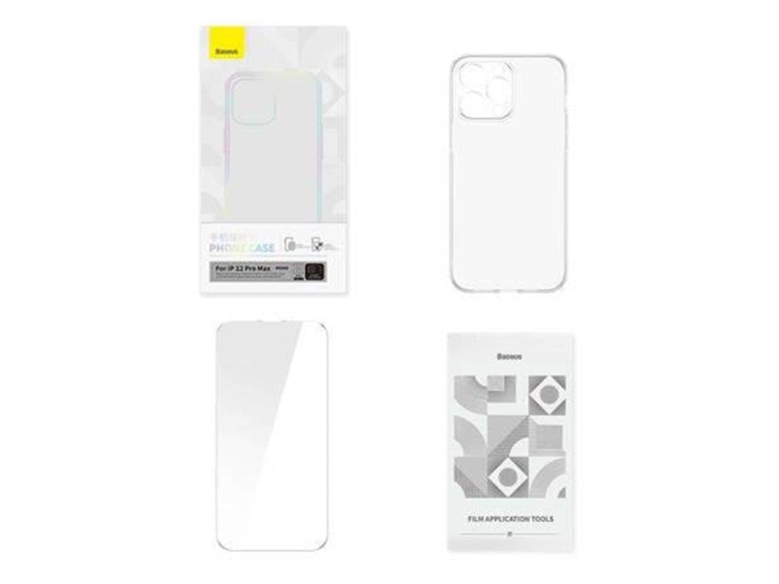 Baseus Transparent Case and Tempered Glass set  Corning for iPhone 12 Pro Max