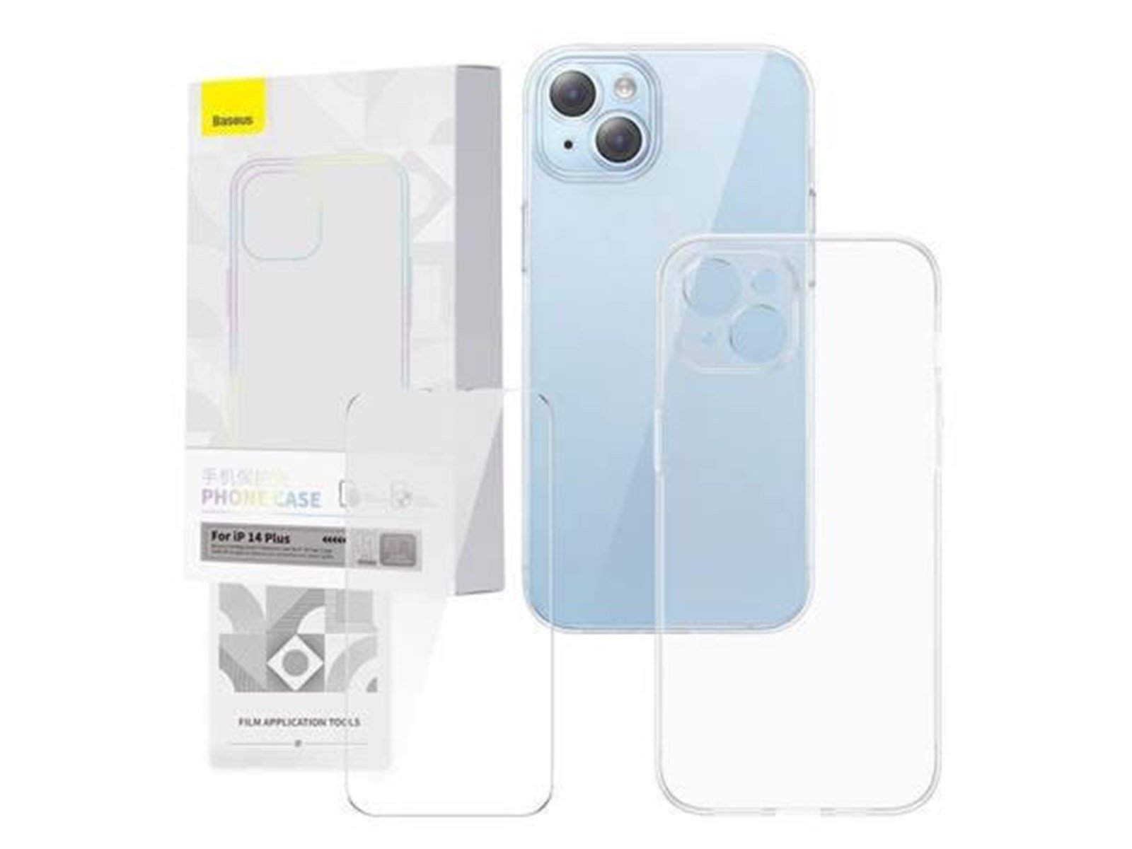 Baseus Transparent Case and Tempered Glass set  Corning for iPhone 14 Plus