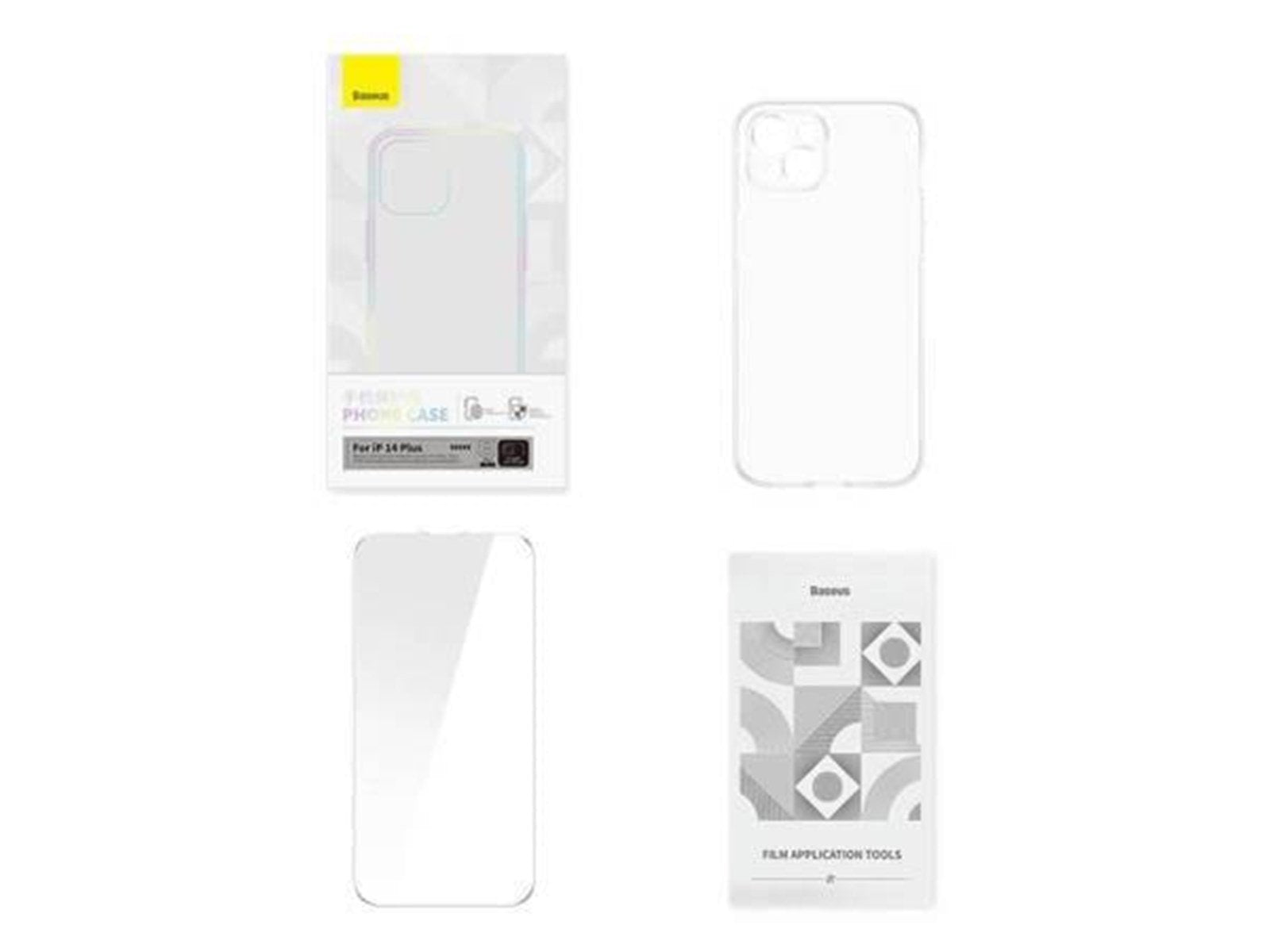 Baseus Transparent Case and Tempered Glass set  Corning for iPhone 14 Plus