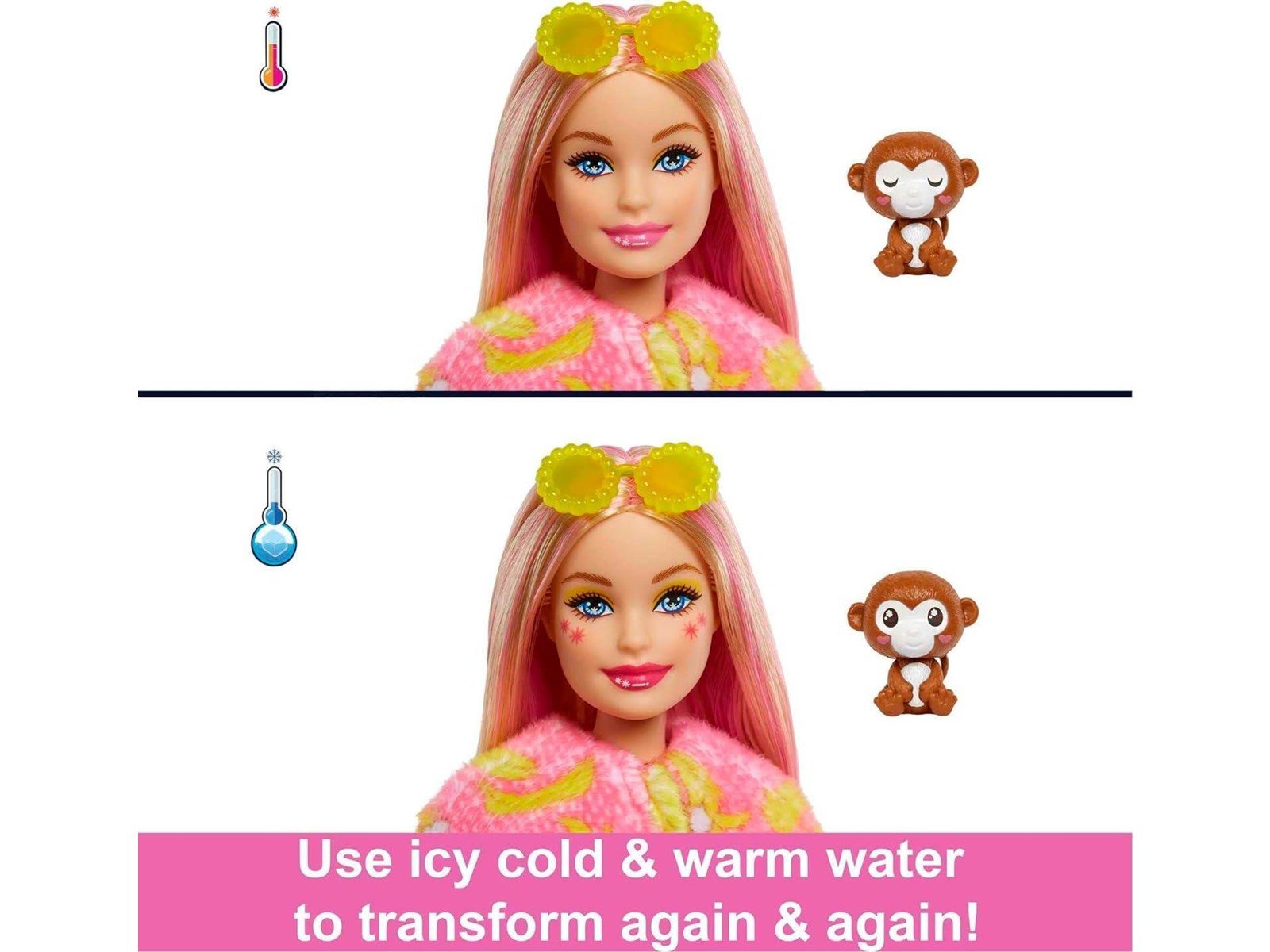 Barbie Cutie Reveal Jungle Series Monkey Doll 30cm