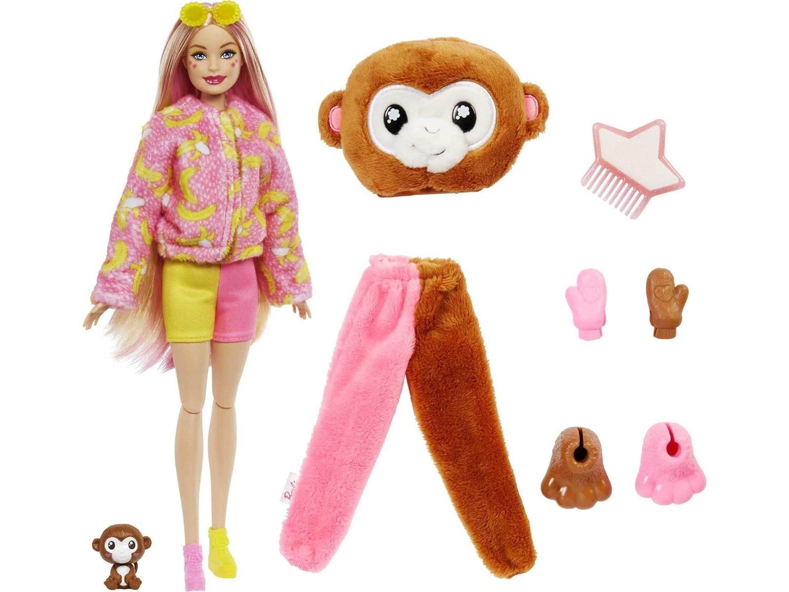 Barbie Cutie Reveal Jungle Series Monkey Doll 30cm