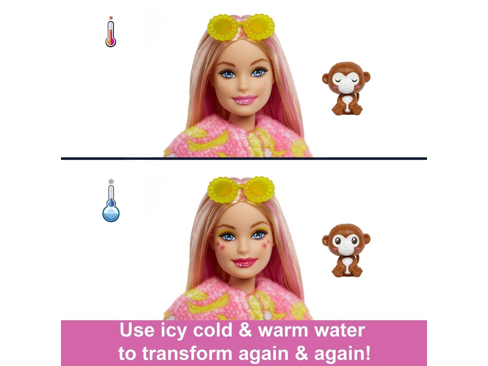 Barbie Cutie Reveal Jungle Series Monkey Doll 30cm