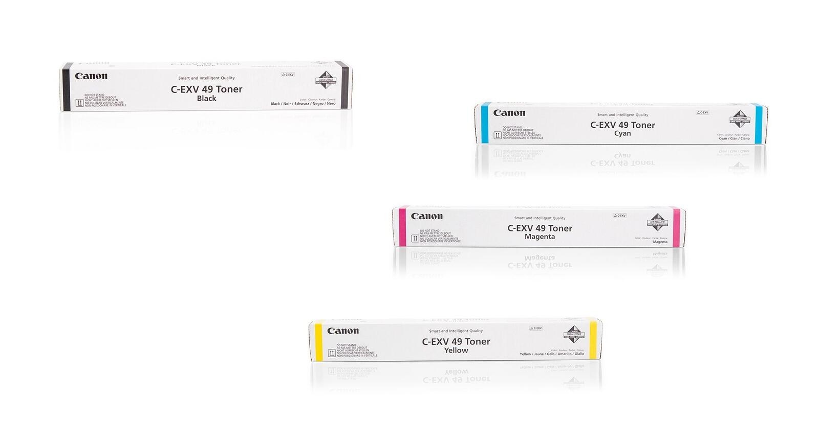 Canon Original Toner C-EXV49 4er-Set schwarz, cyan, magenta, gelb
