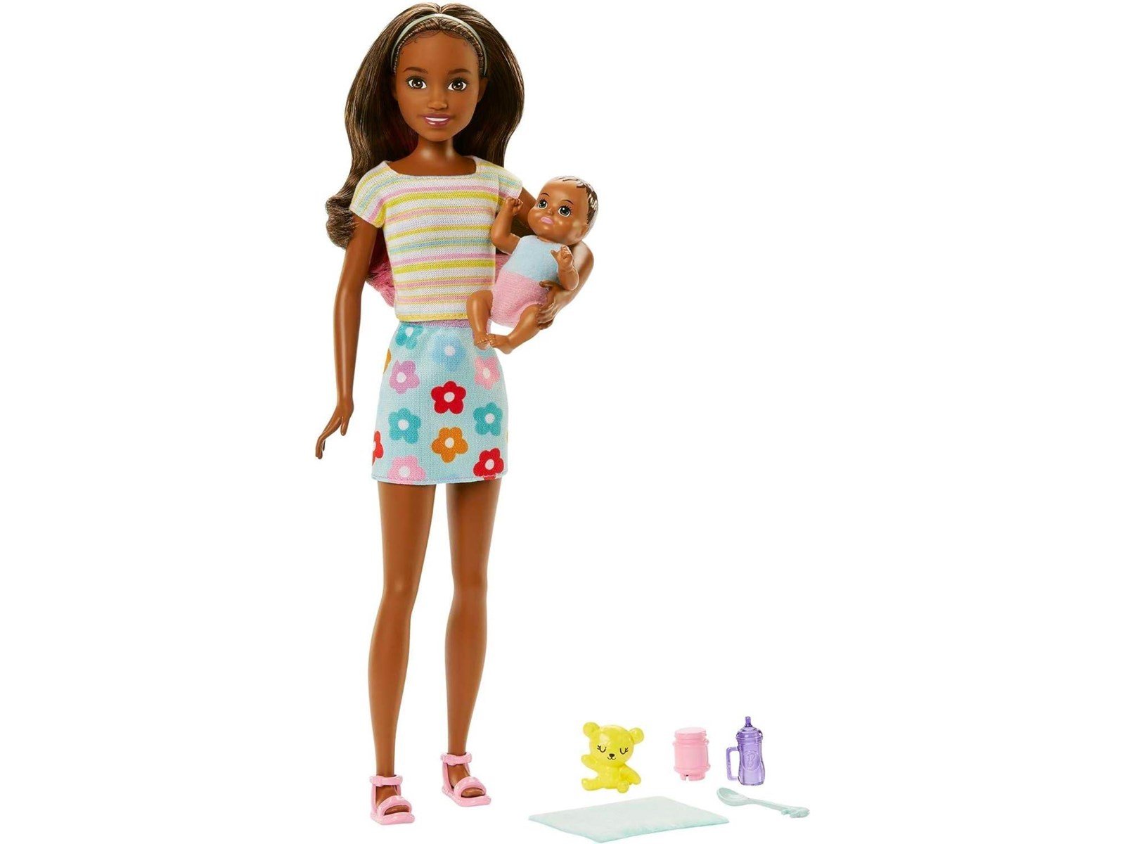 Barbie Skipper Babysitter (Brown hair Doll with Baby Doll)