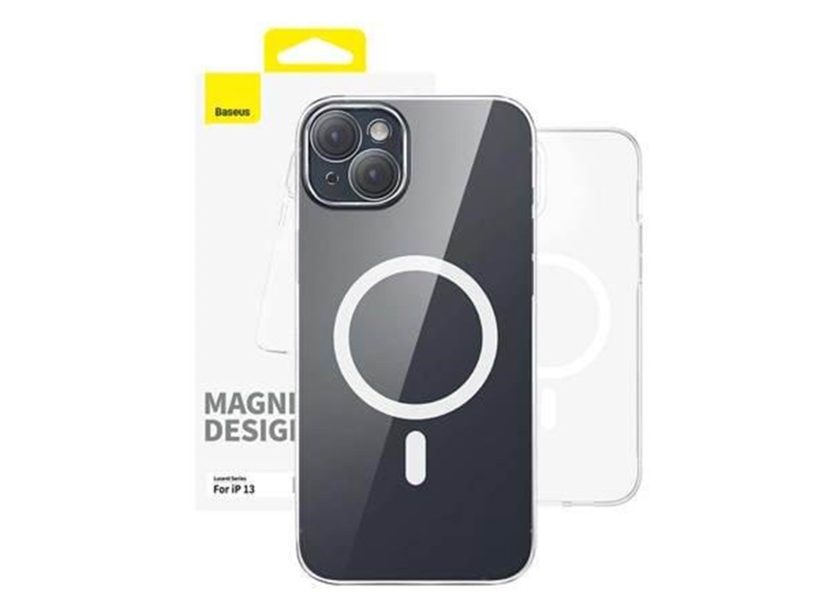 Baseus Magnetic Phone Case for iP 13  OS-Lucent Series (Clear)