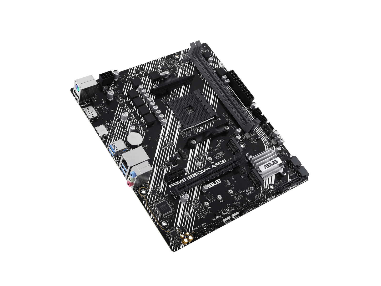 ASUS PRIME B550M-K ARGB Mainboard - AMD B550 - AMD AM4 socket - DDR4 RAM - Micro-ATX
