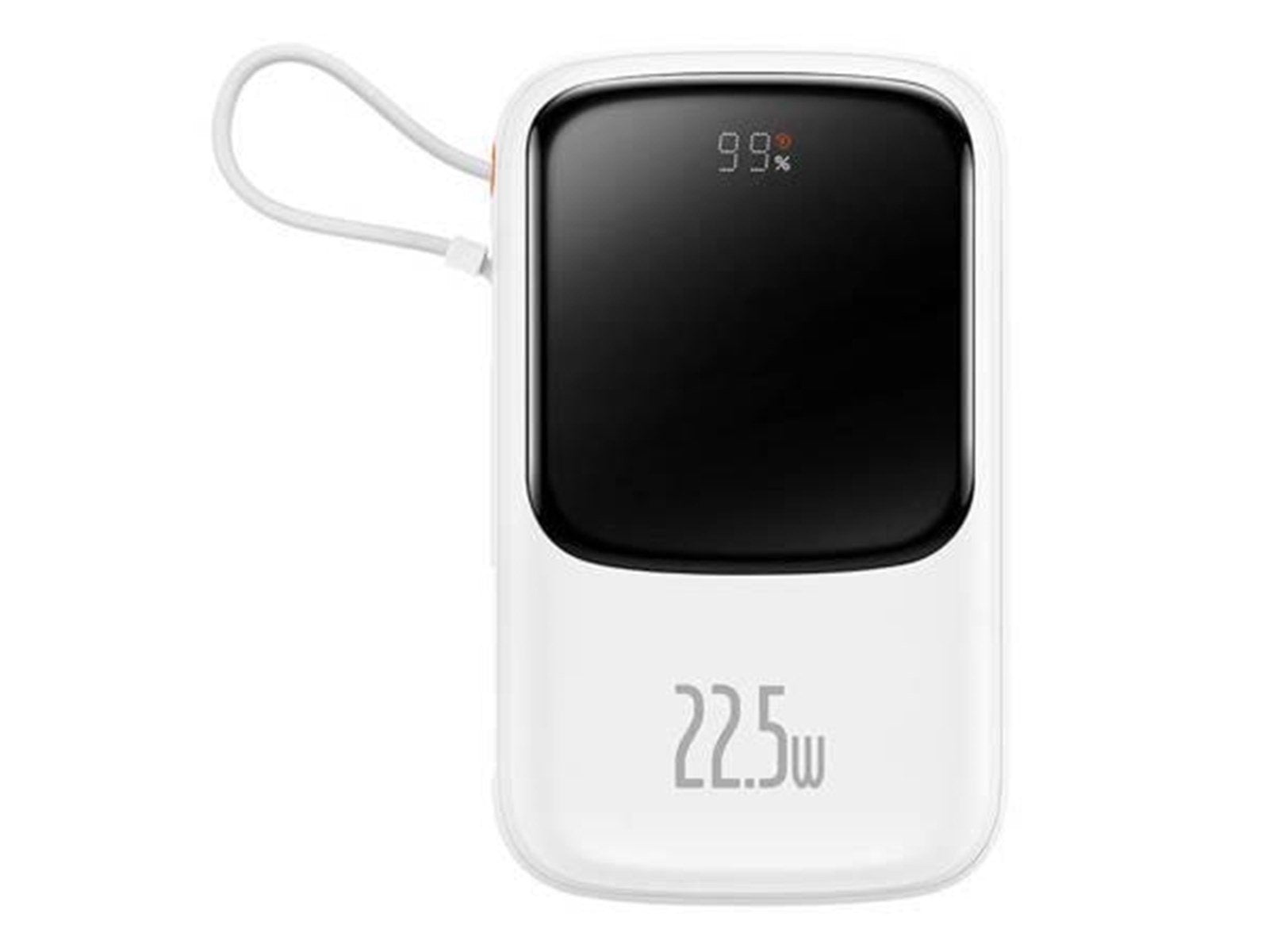 Baseus Powerbank Qpow PRO with cable 10000mAh 22.5W (White) Powerbank (Akku) - Weiß - 10000 mAh