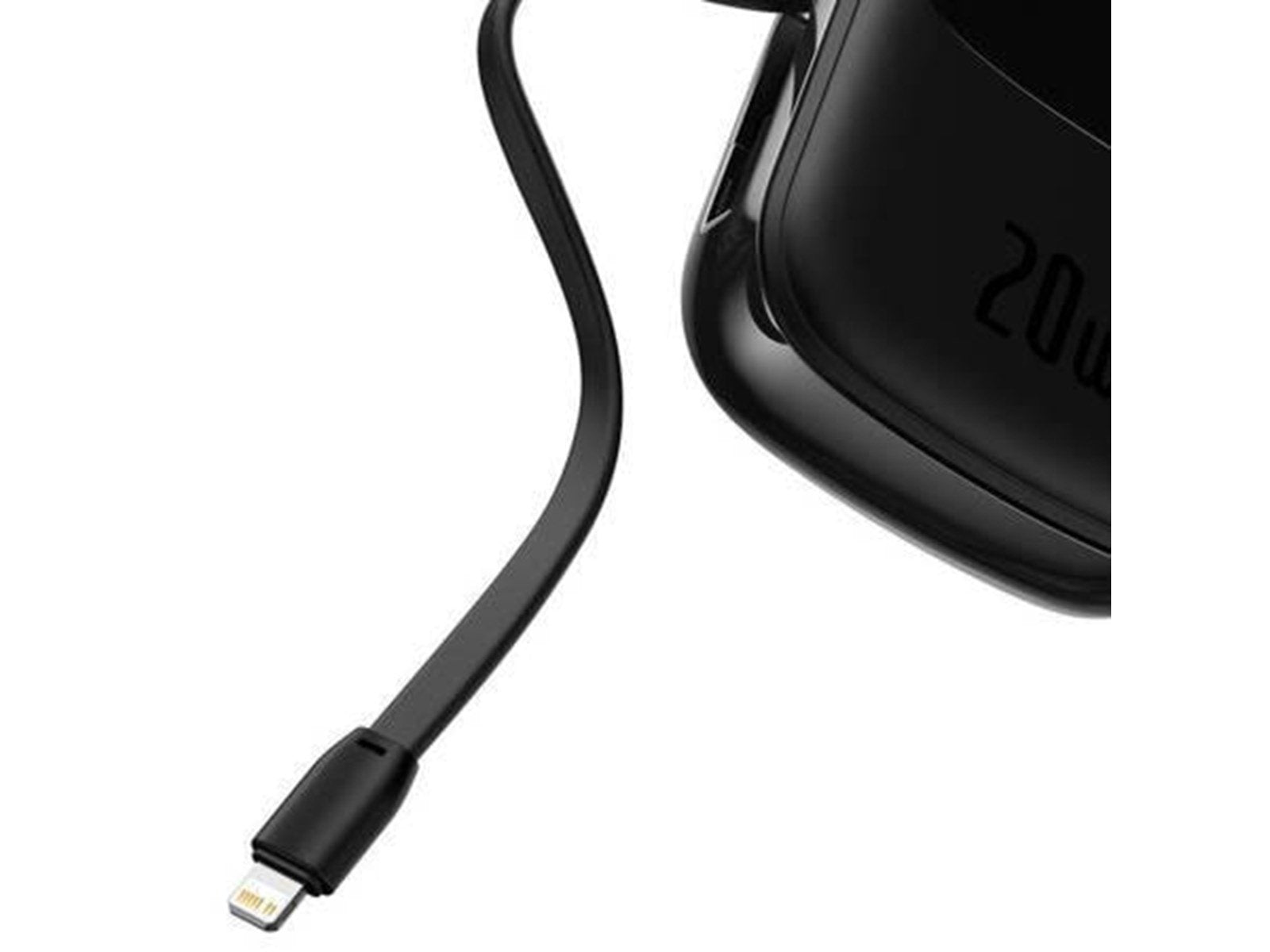 Baseus Powerbank Qpow PRO with Lightning cable USB-C port and USB 20000mAh 20W (Black) Powerbank (Akku) - schwarz - 20000 mAh