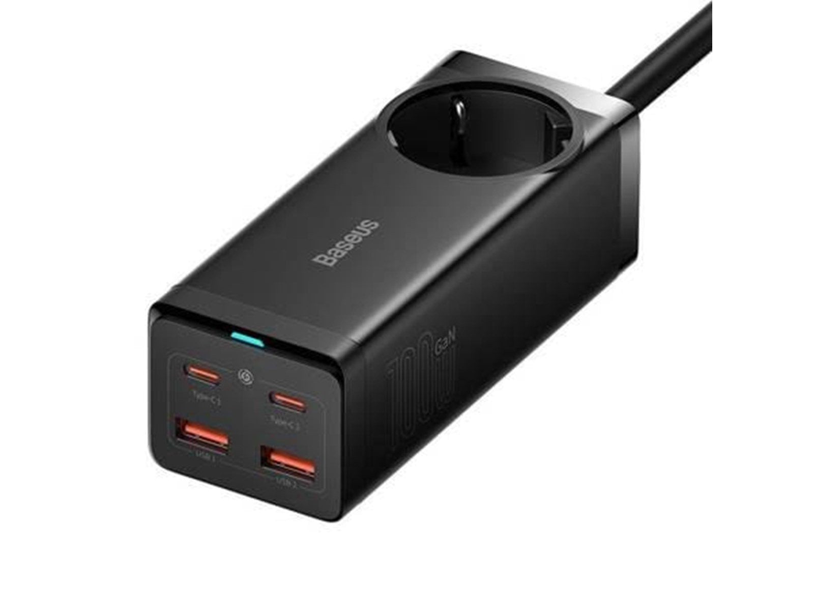 Baseus GaN3 Pro wall charger / powerstrip 2xUSB + 2xUSB-C + AC 100W (black) USB-Hubs - 5 - Schwarz