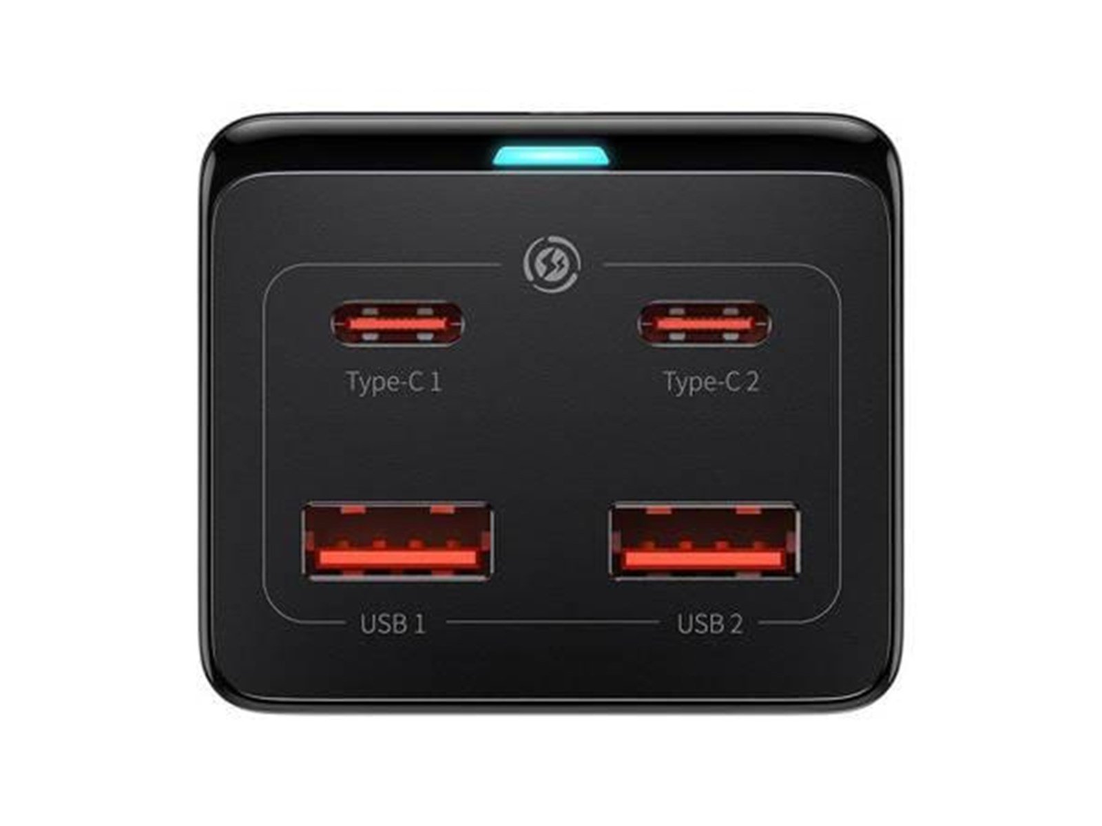 Baseus GaN3 Pro wall charger / powerstrip 2xUSB + 2xUSB-C + AC 100W (black) USB-Hubs - 5 - Schwarz