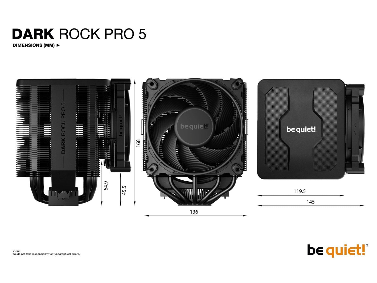 be quiet! Dark Rock Pro 5 - CPU-Luftkühler - Max 32 dBA