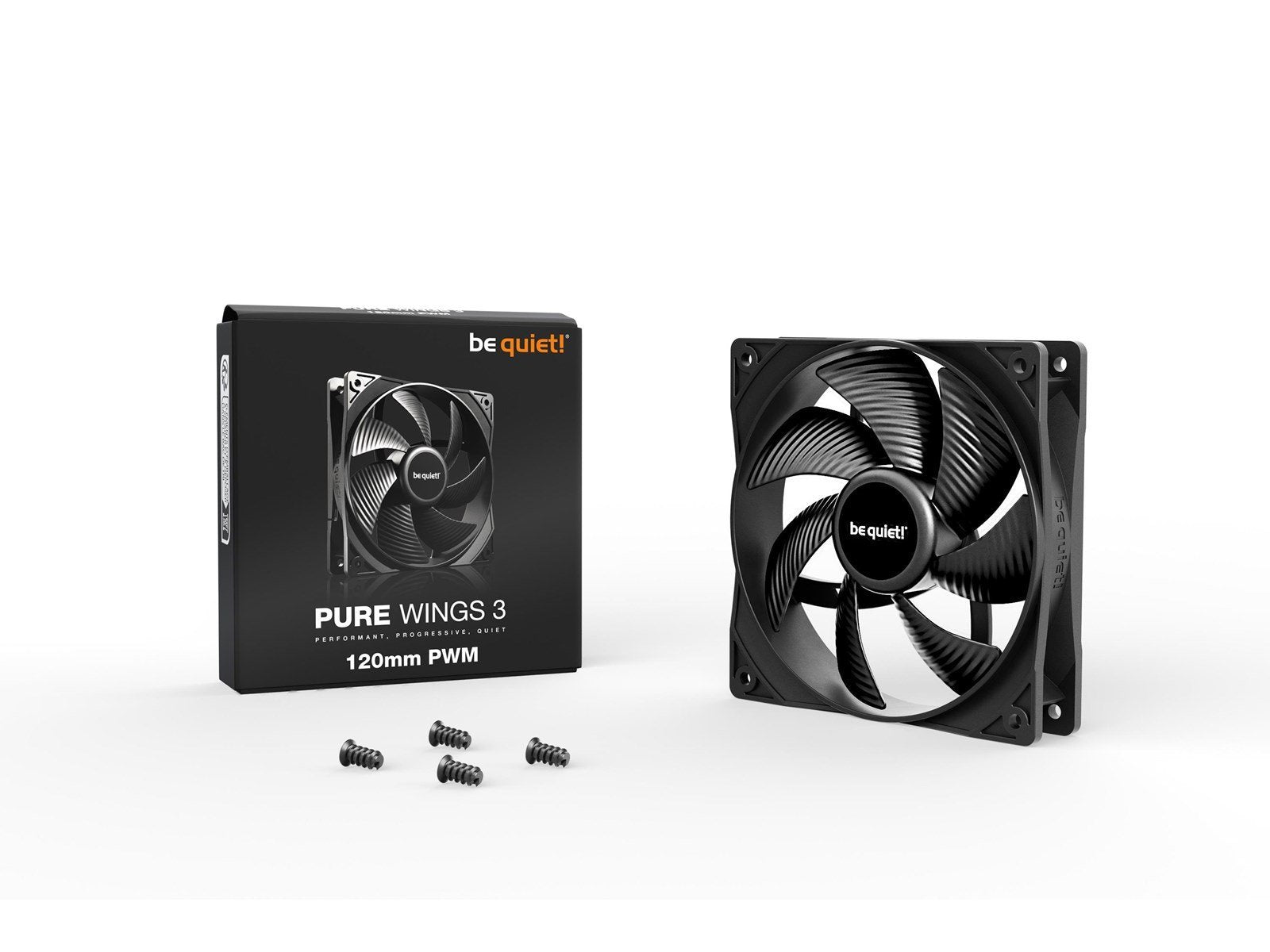 be quiet! Pure Wings 3 120mm PWM - Gehäuselüfter - 120mm - Schwarz - 26 dBA