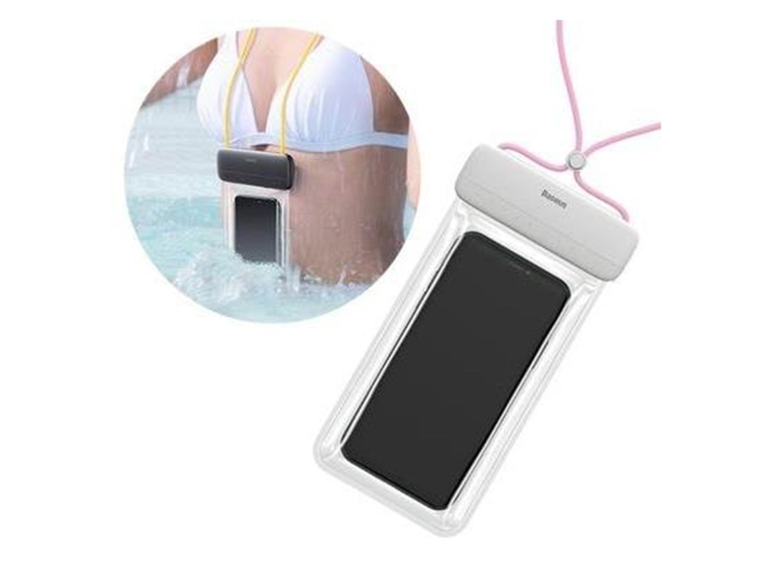 Baseus Let's Go Universal waterproof case for smartphones (pink)