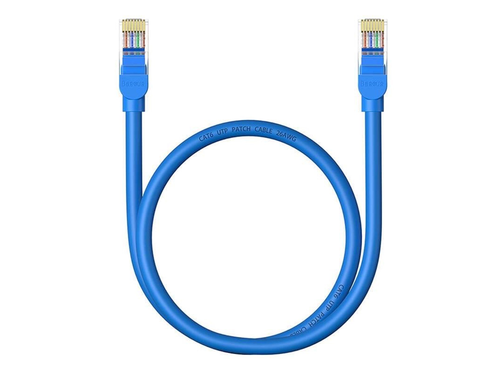 Baseus Round Cable Ethernet RJ45 Cat.6 0.5m (blue) - Blau - 0.5 meter