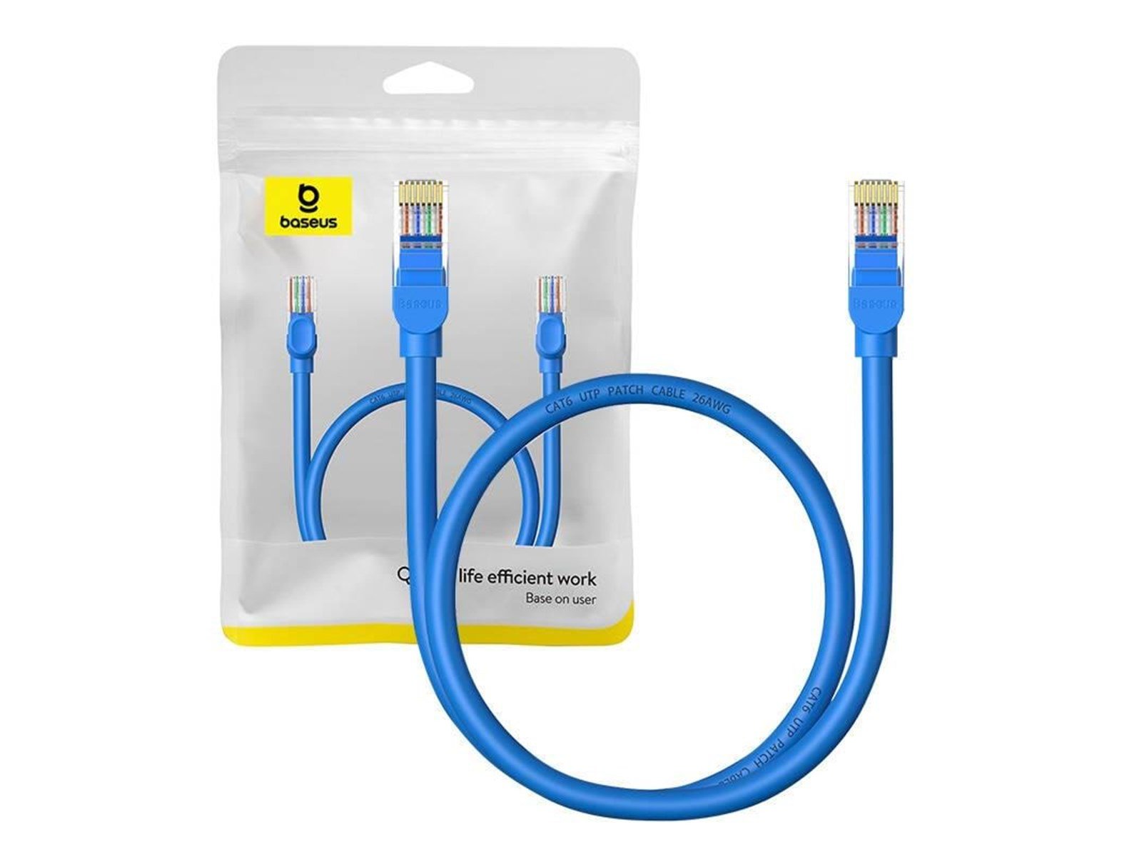Baseus Round Cable Ethernet RJ45 Cat.6 0.5m (blue) - Blau - 0.5 meter