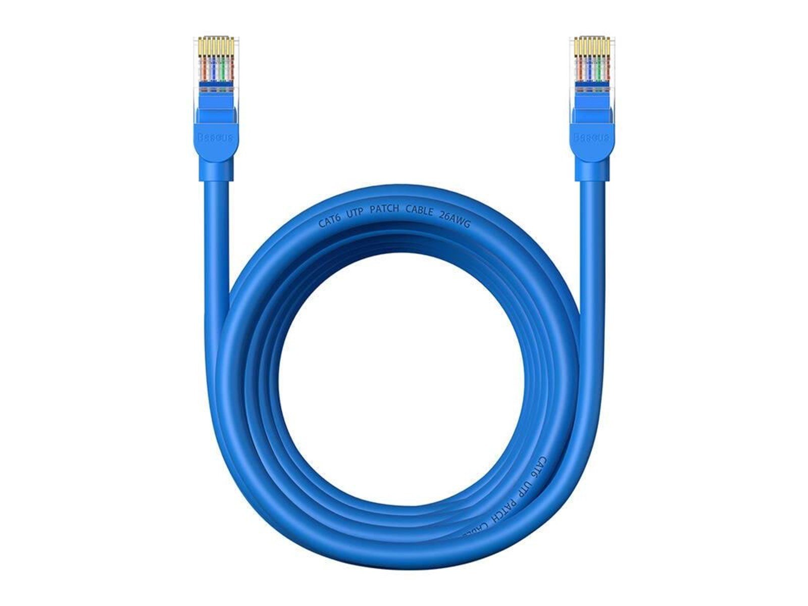 Baseus Round Cable Ethernet RJ45 Cat.6 5m (blue) - Blau - 5 meter