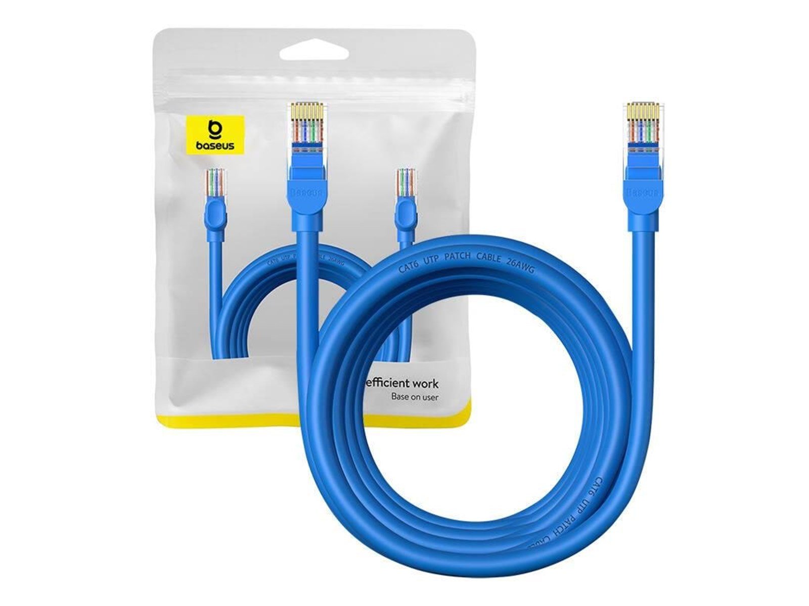 Baseus Round Cable Ethernet RJ45 Cat.6 5m (blue) - Blau - 5 meter