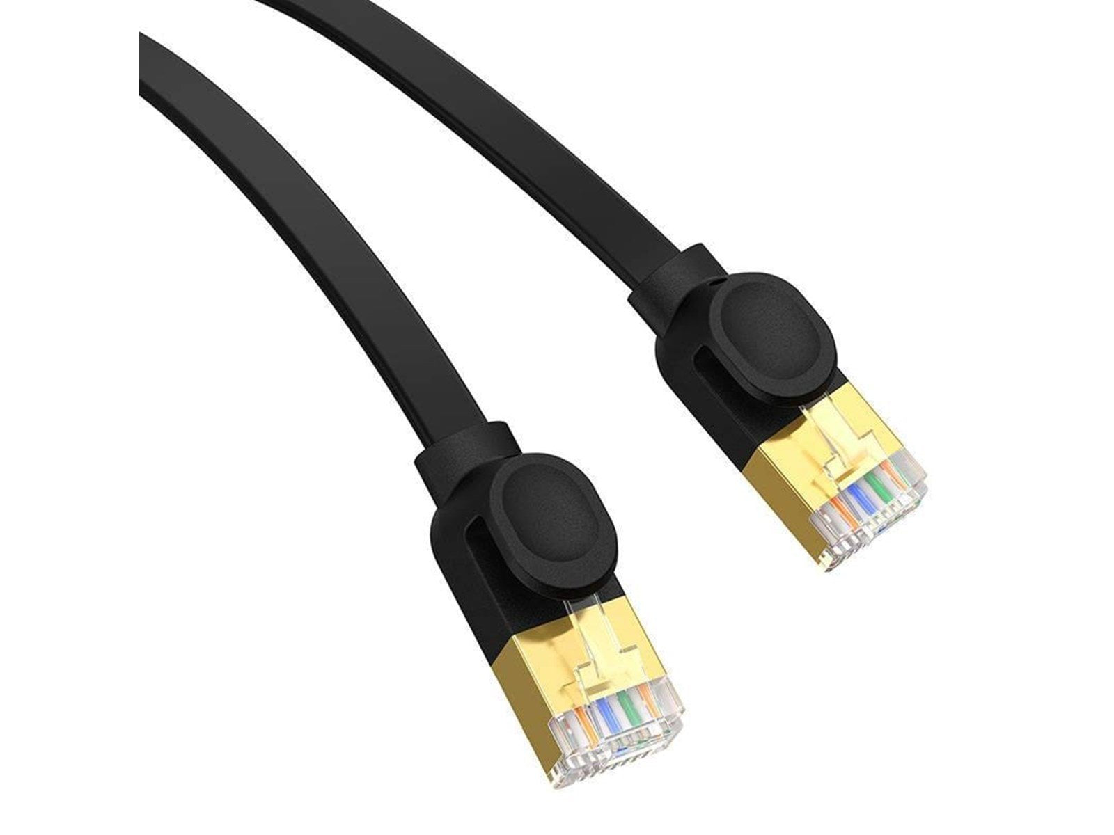 Baseus Cat 7 UTP Ethernet RJ45 Cable Flat 2 m black - Schwarz - 2 meter