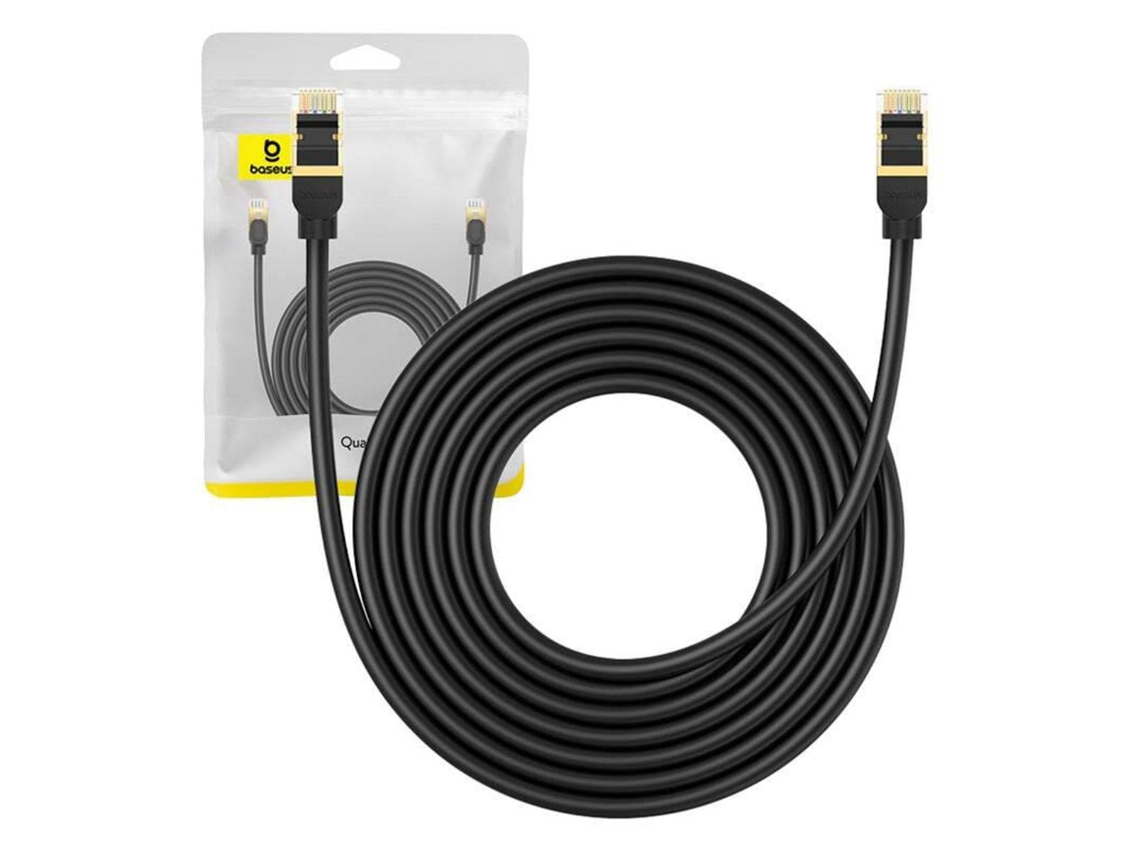 Baseus Network cable cat.8 Ethernet RJ45 40Gbps 5m (black) - Schwarz - 5 meter