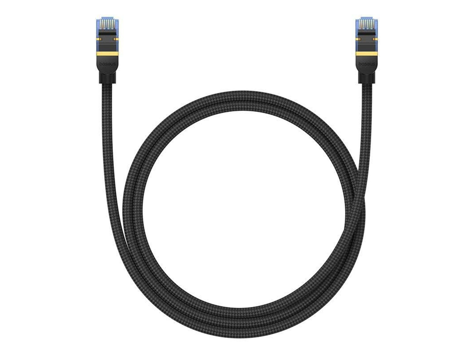 Baseus Braided network cable cat.7 Ethernet RJ45 10Gbps 1m (black) - Schwarz - 1 meter