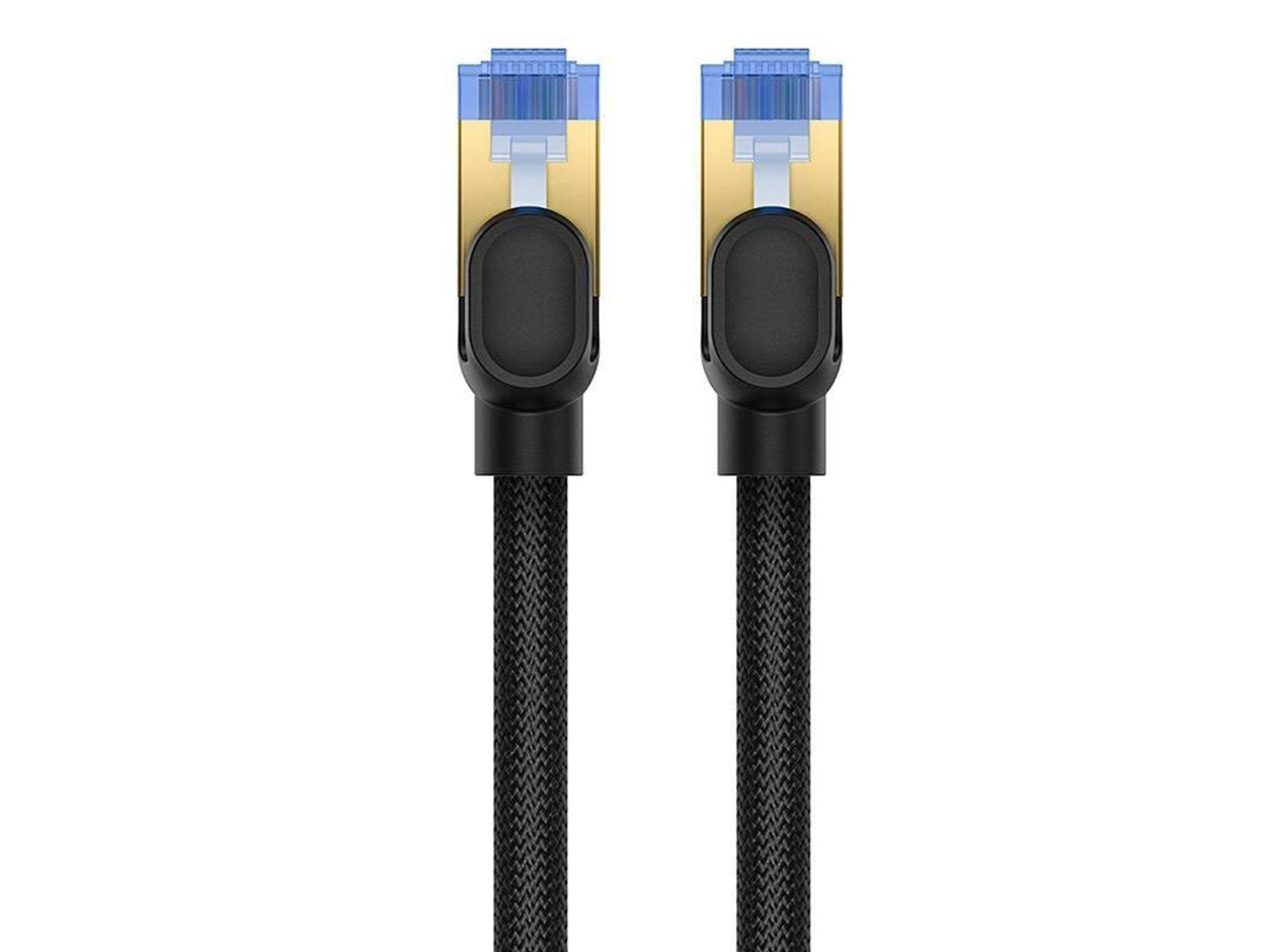 Baseus Braided network cable cat.7 Ethernet RJ45 10Gbps 8m (black) - Schwarz - 8 meter
