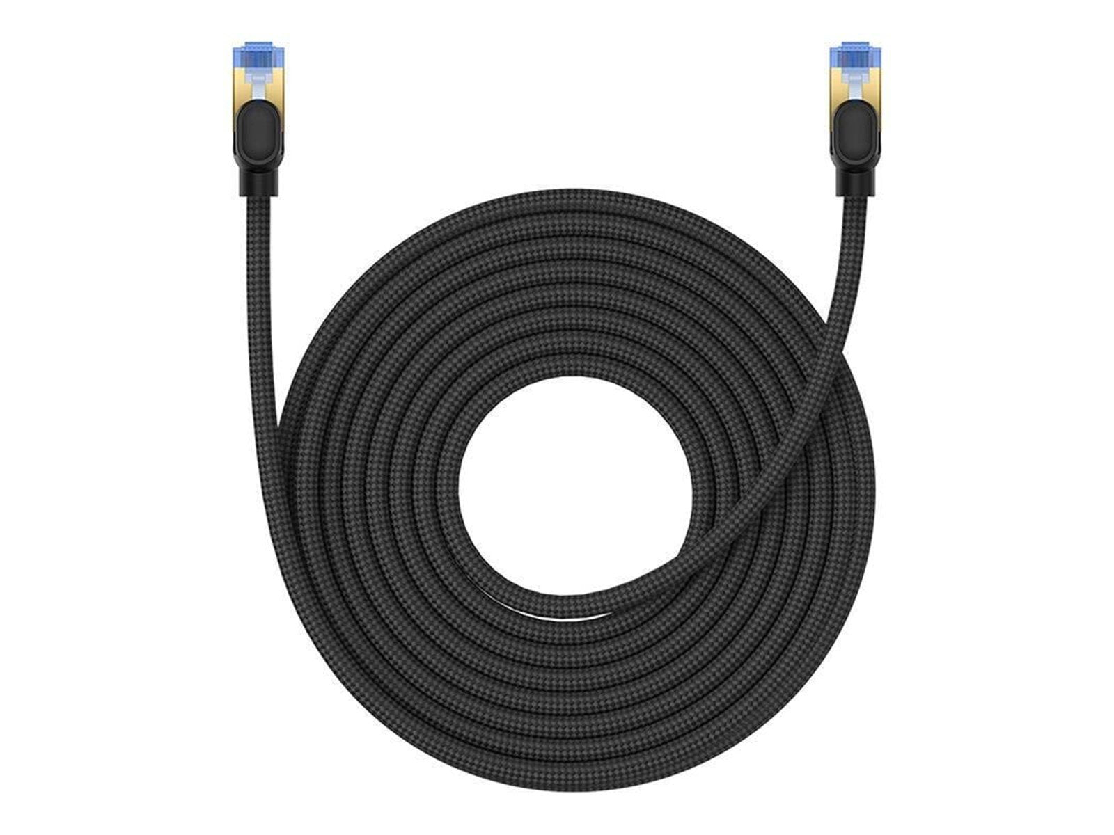 Baseus Braided network cable cat.7 Ethernet RJ45 10Gbps 10m (black) - Schwarz - 10 meter