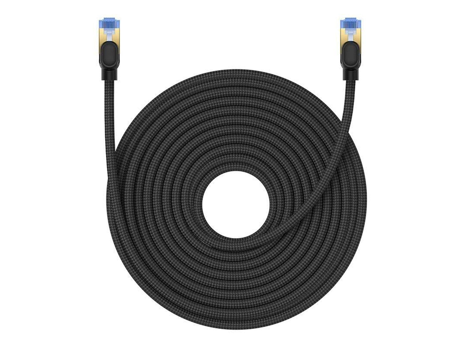 Baseus Braided network cable cat.7 Ethernet RJ45 10Gbps 20m (black) - Schwarz - 20 meter