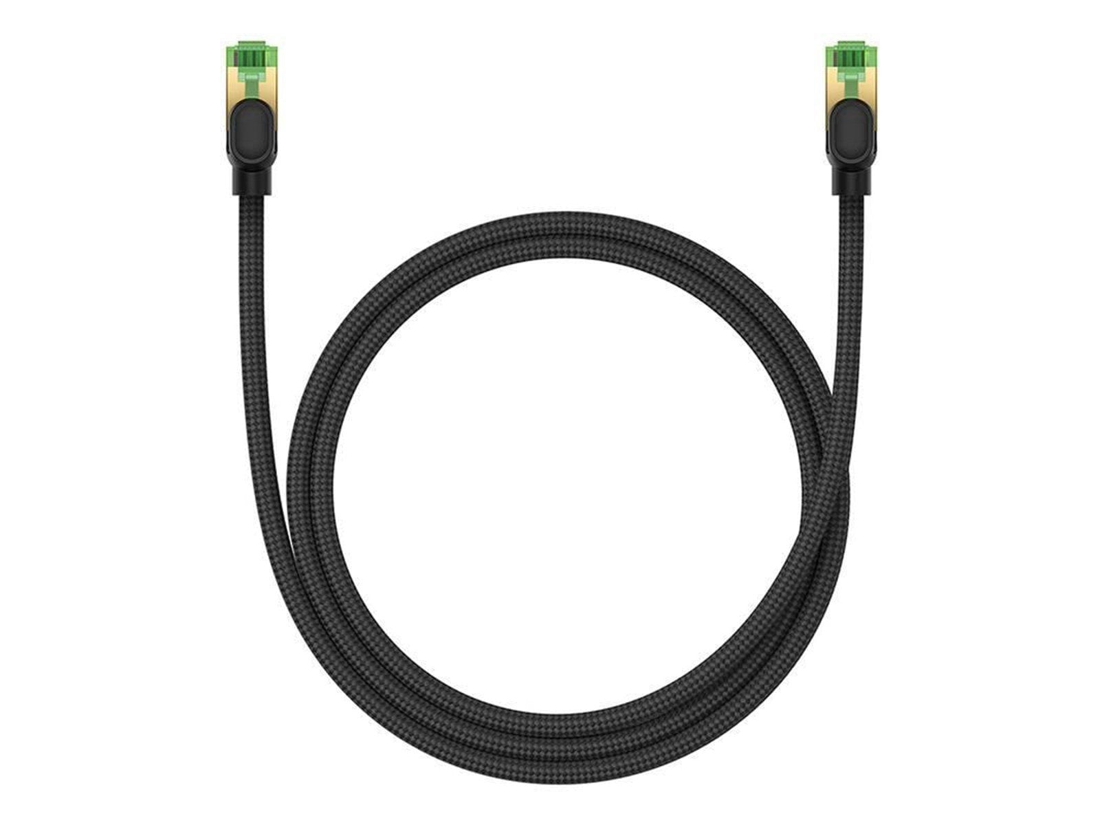 Baseus Braided network cable cat.8 Ethernet RJ45 40Gbps 1m (black) - Schwarz - 1 meter