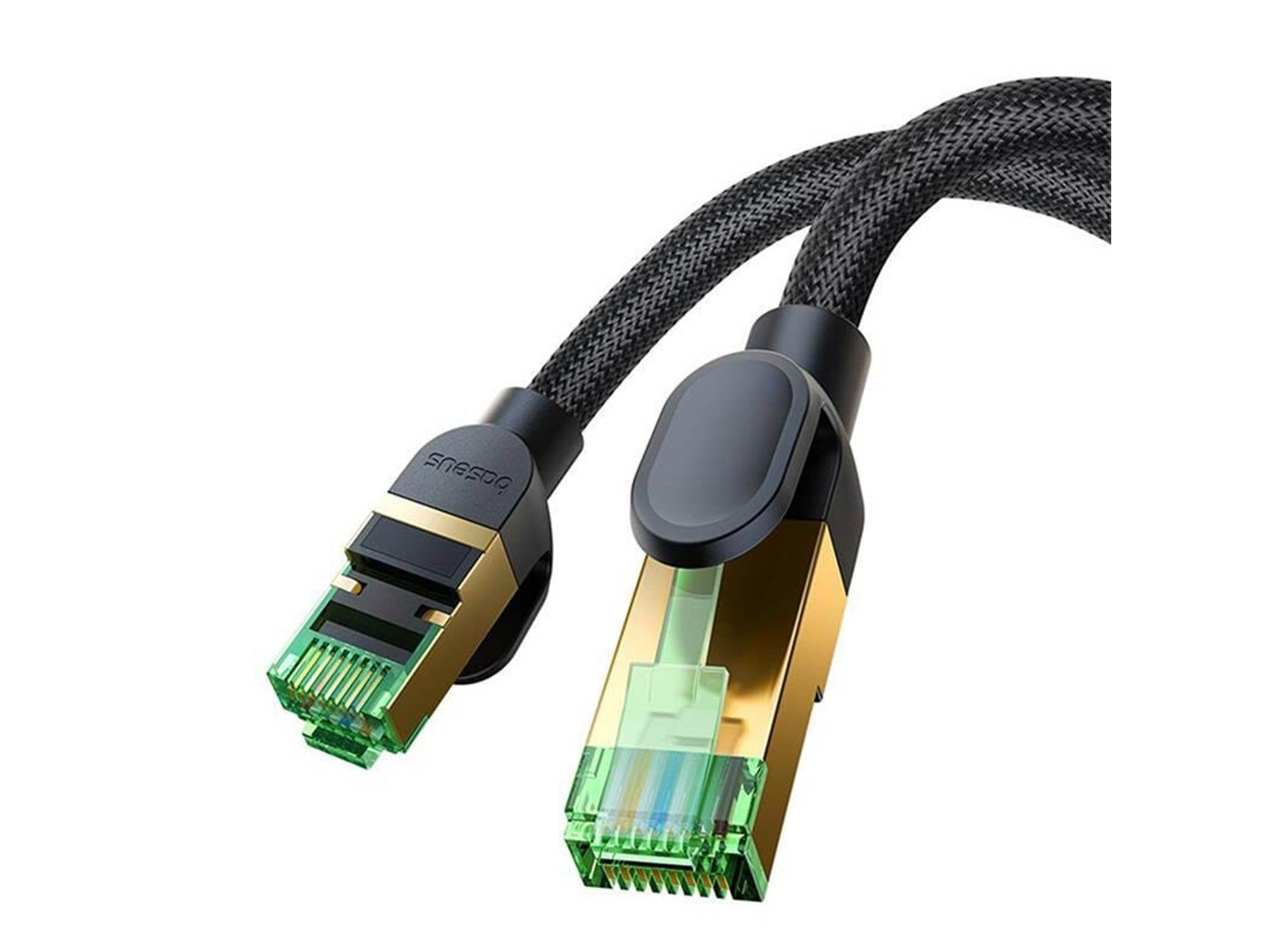 Baseus Braided network cable cat.8 Ethernet RJ45 40Gbps 10m (black) - Schwarz - 10 meter