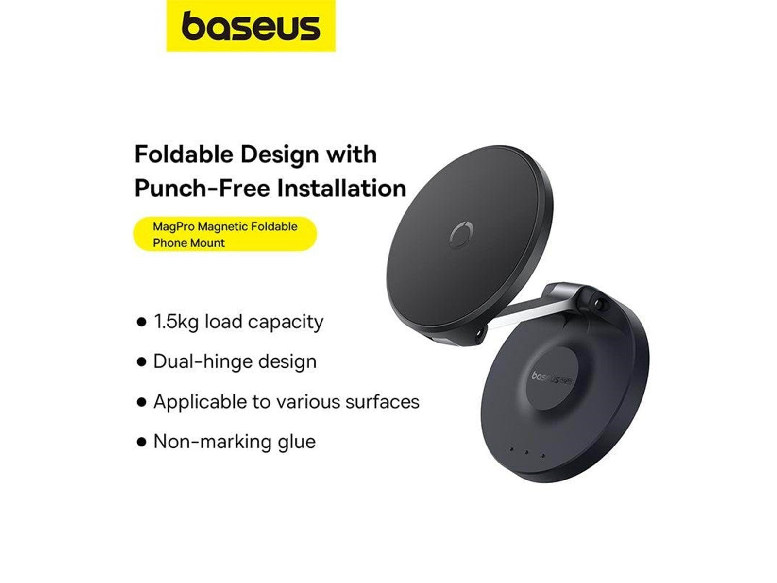 Baseus Magnetic Desktop Phone Stand  MagPro self-adhesive (black)