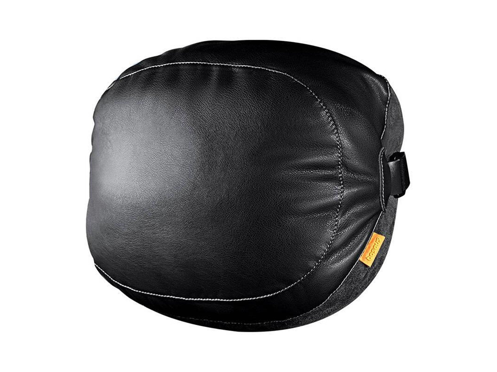 Baseus Double sided Car Headrest Mounted Pillow  Comfort Ride (black)