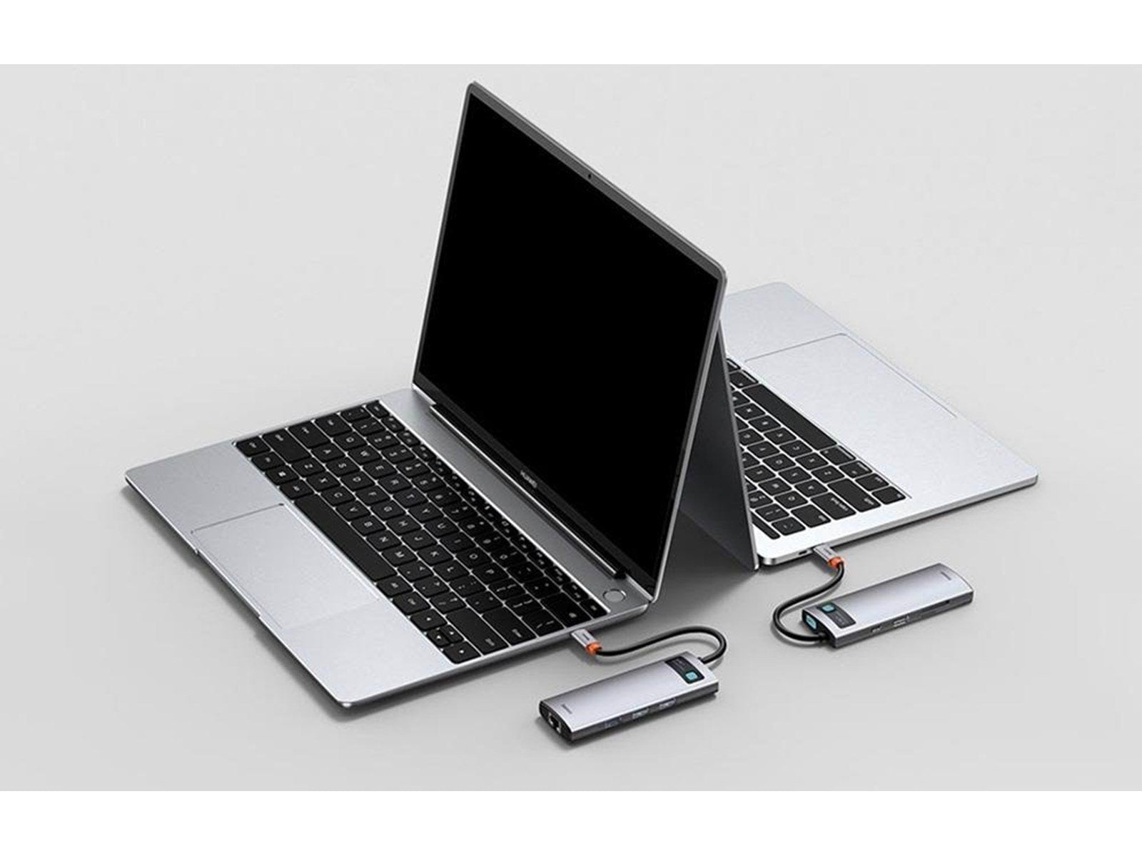 Baseus Hub 8in1 Metal Gleam Series USB-C to 3x USB 3.0 + HDMI + USB-C PD + Ethernet RJ45 + microSD/SD USB-Hubs - USB 3.0 - 7 - G