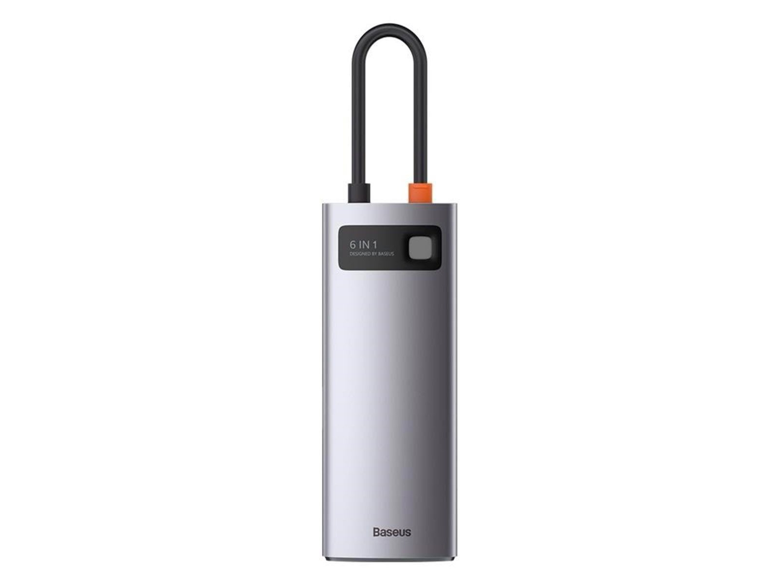 Baseus Hub 6in1 Metal Gleam Series USB-C to 3x USB 3.0 + HDMI + USB-C PD + Ethernet RJ45 USB-Hubs - USB 3.0 - 6 - Grau