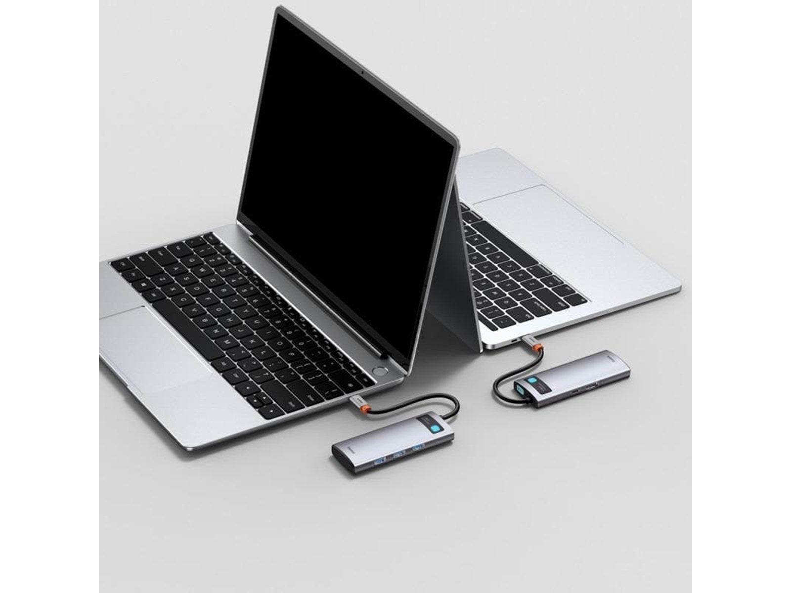 Baseus Hub 5in1 Metal Gleam Series USB-C to 3x USB 3.0 + HDMI + USB-C PD USB-Hubs - USB 3.0 - 5 - Grau