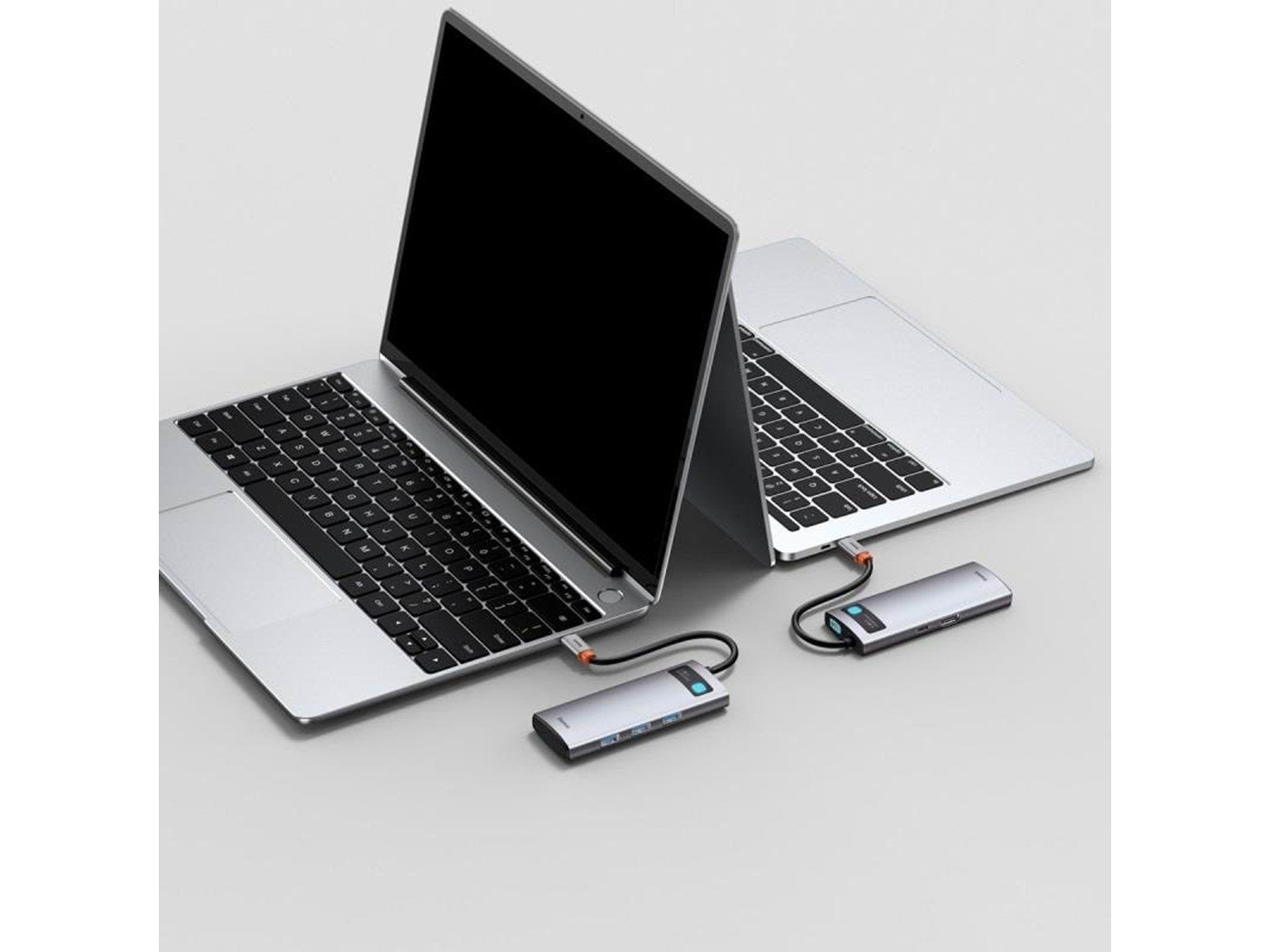 Baseus Hub 5in1 Metal Gleam Series USB-C to 3x USB 3.0 + HDMI + USB-C PD USB-Hubs - USB 3.0 - 5 - Grau