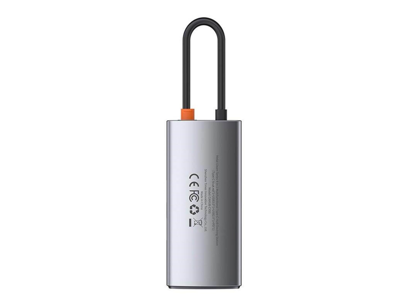 Baseus Hub 4in1 Metal Gleam Series USB-C to USB 3.0 + USB 2.0 + HDMI + USB-C PD USB-Hubs - USB 3.0 - 4 - Grau
