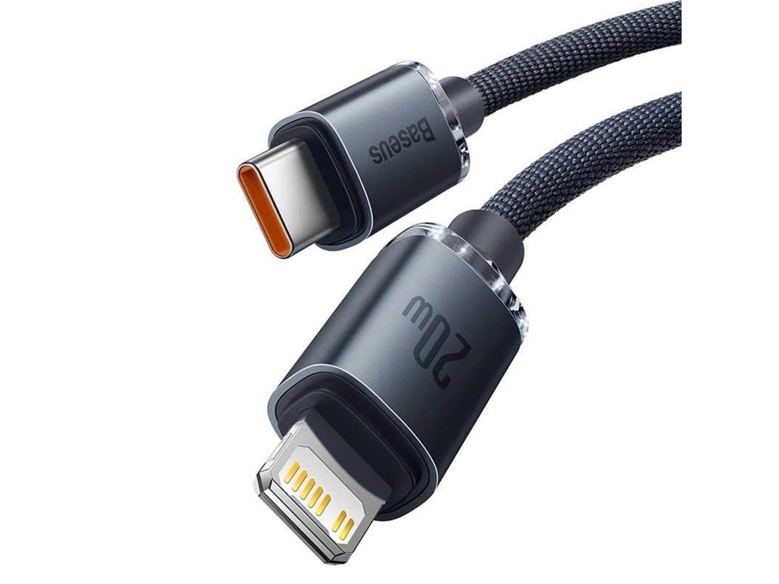 Baseus Crystal cable USB-C to Lightning 20W PD 1.2m (black)