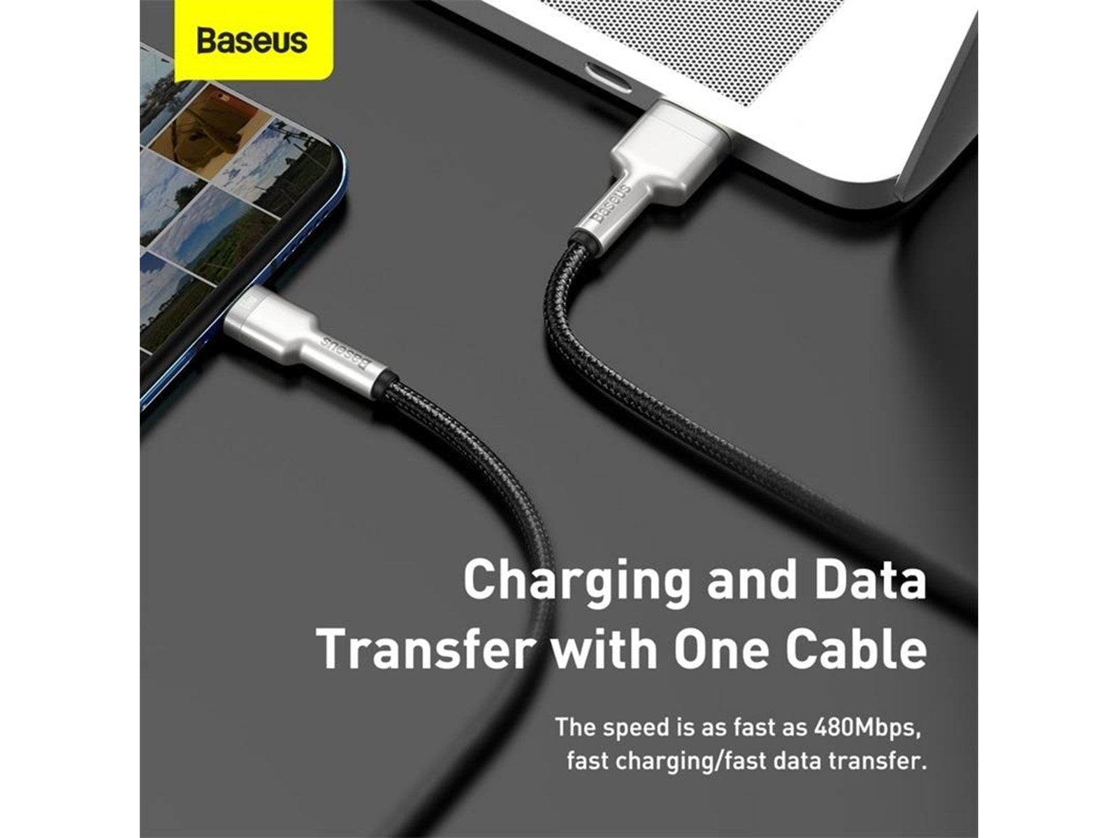 Baseus USB cable for USB-C  Cafule 66W 0.25m (black)