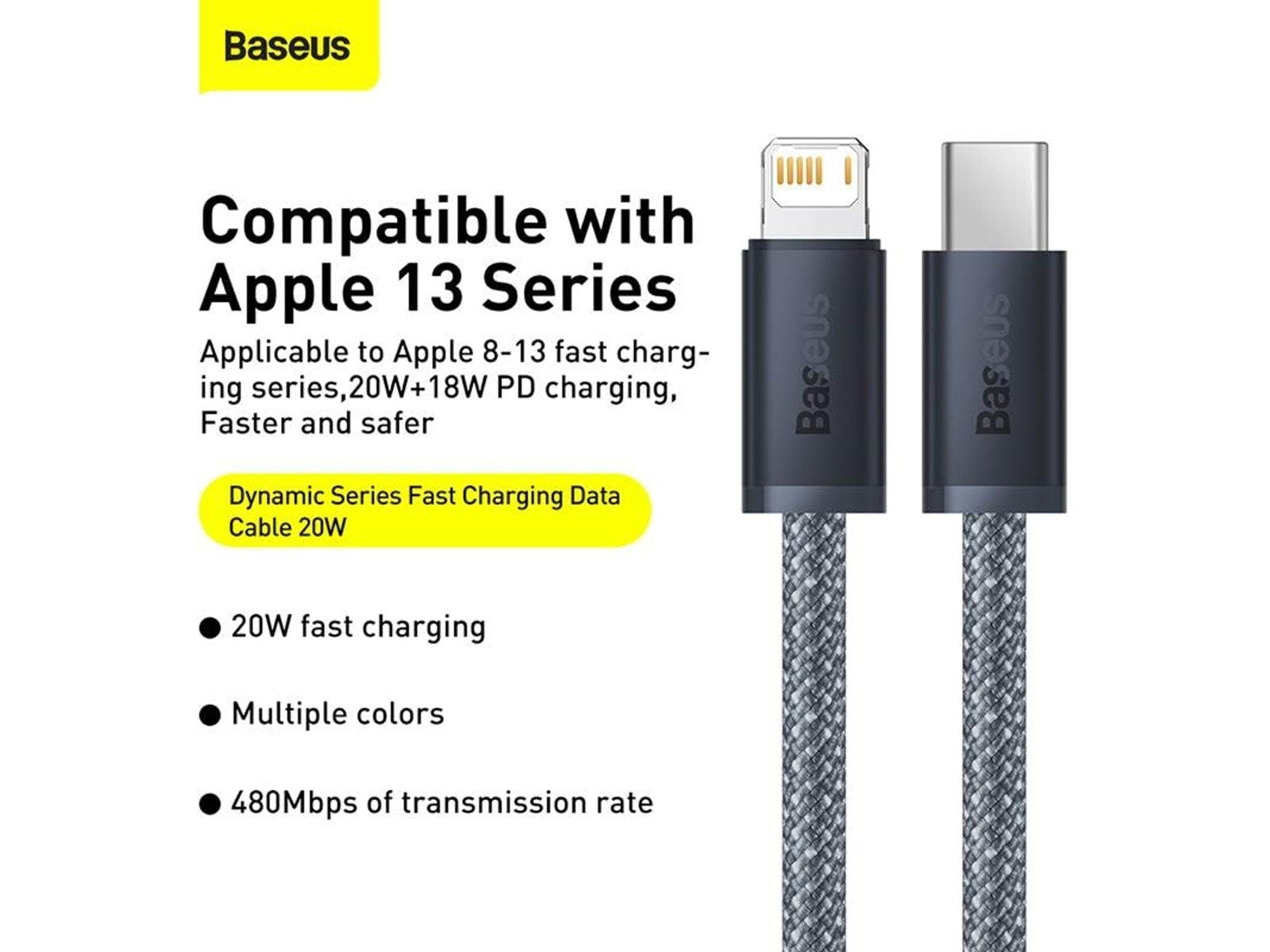 Baseus Dynamic Series cable USB-C to Lightning 20W 1m (gray)