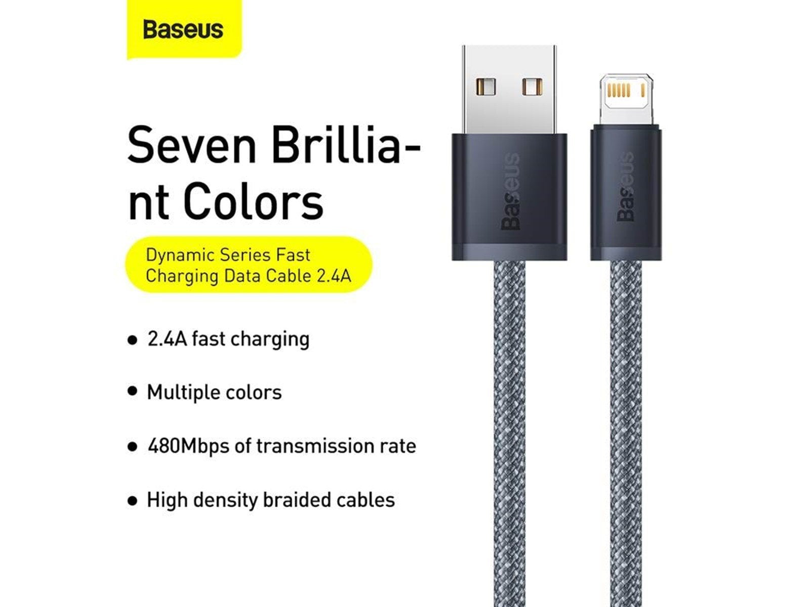 Baseus Dynamic Series cable USB to Lightning 2.4A 2m (gray)