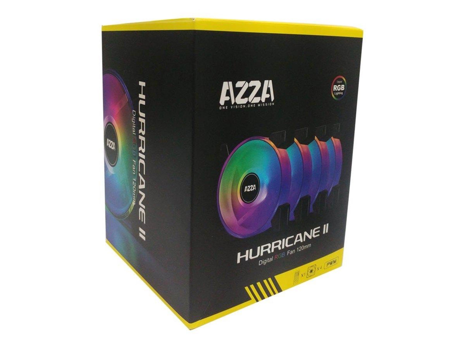 AZZA Hurricane II - case fan - Gehäuselüfter - 120mm - Schwarz