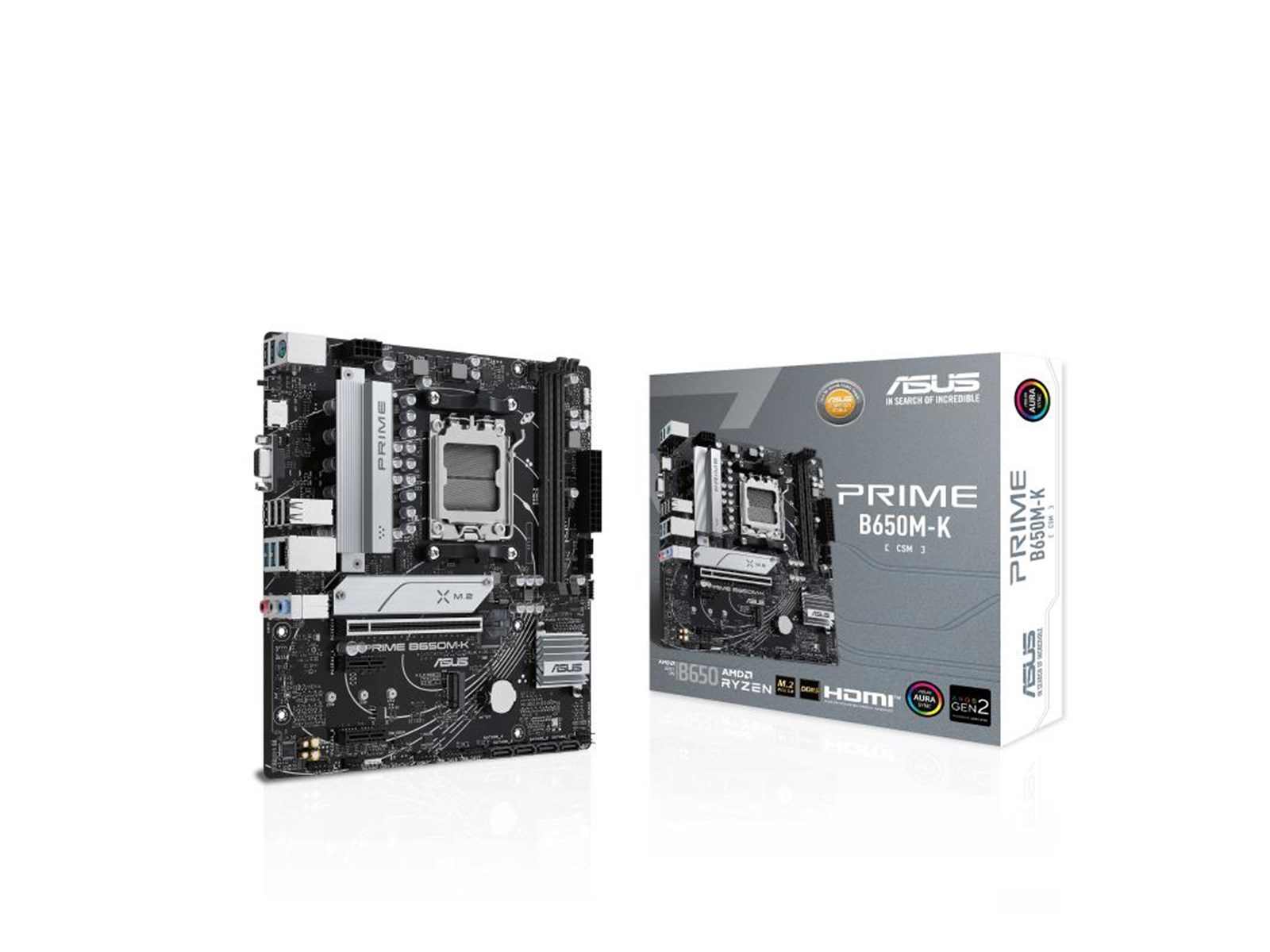 ASUS PRIME B650M-K Mainboard - AMD B650 - AMD AM5 socket - DDR5 RAM - Micro-ATX