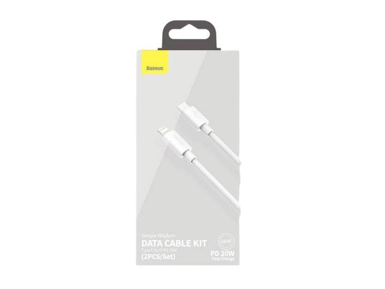 Baseus Simple Wisdom Data Cable Kit USB-C to Lightning PD 20W (2PCS/Set) 1.5m White