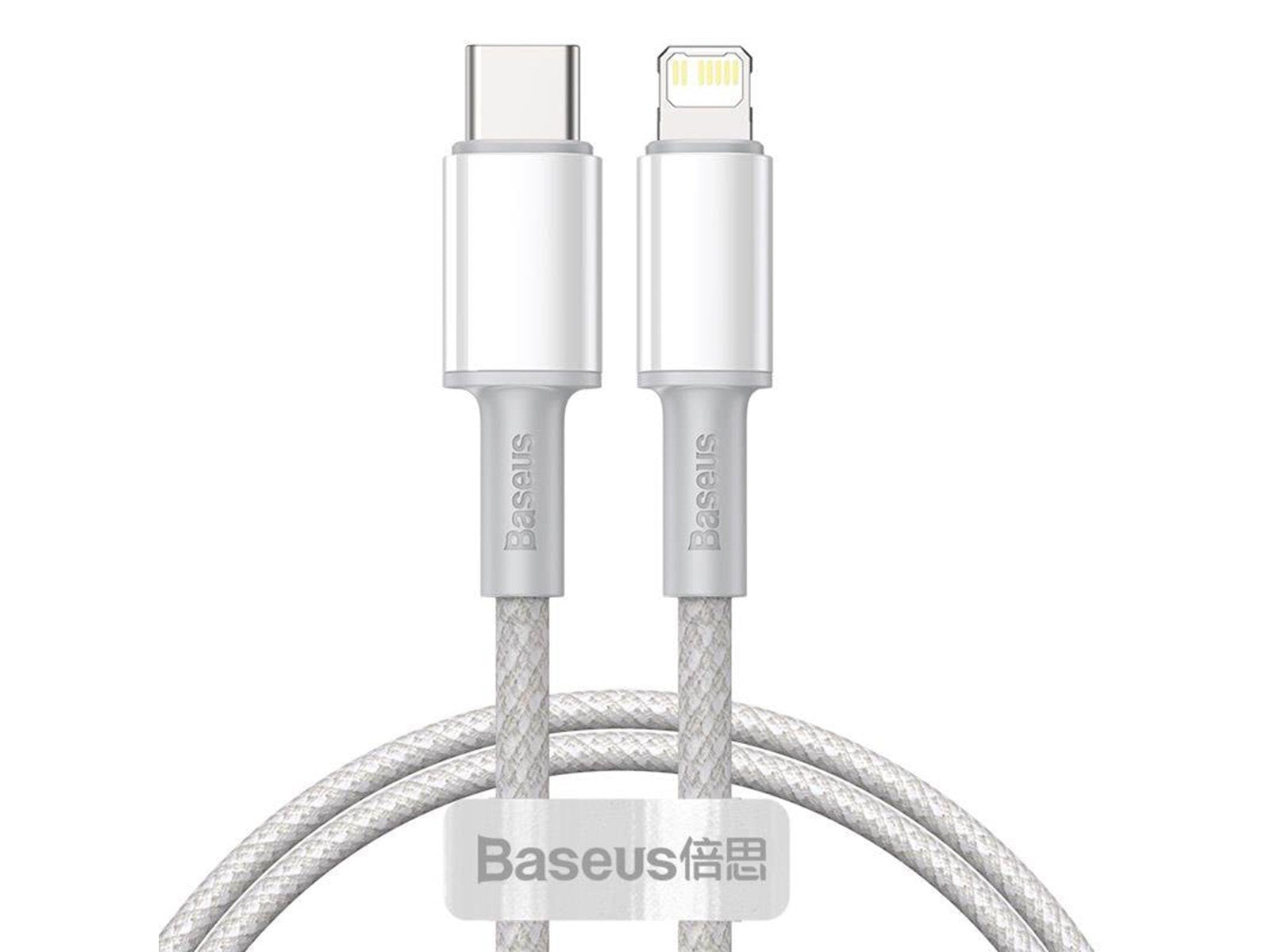 Baseus High Density Braided Cable Type-C to Lightning PD 20W 1m (white)
