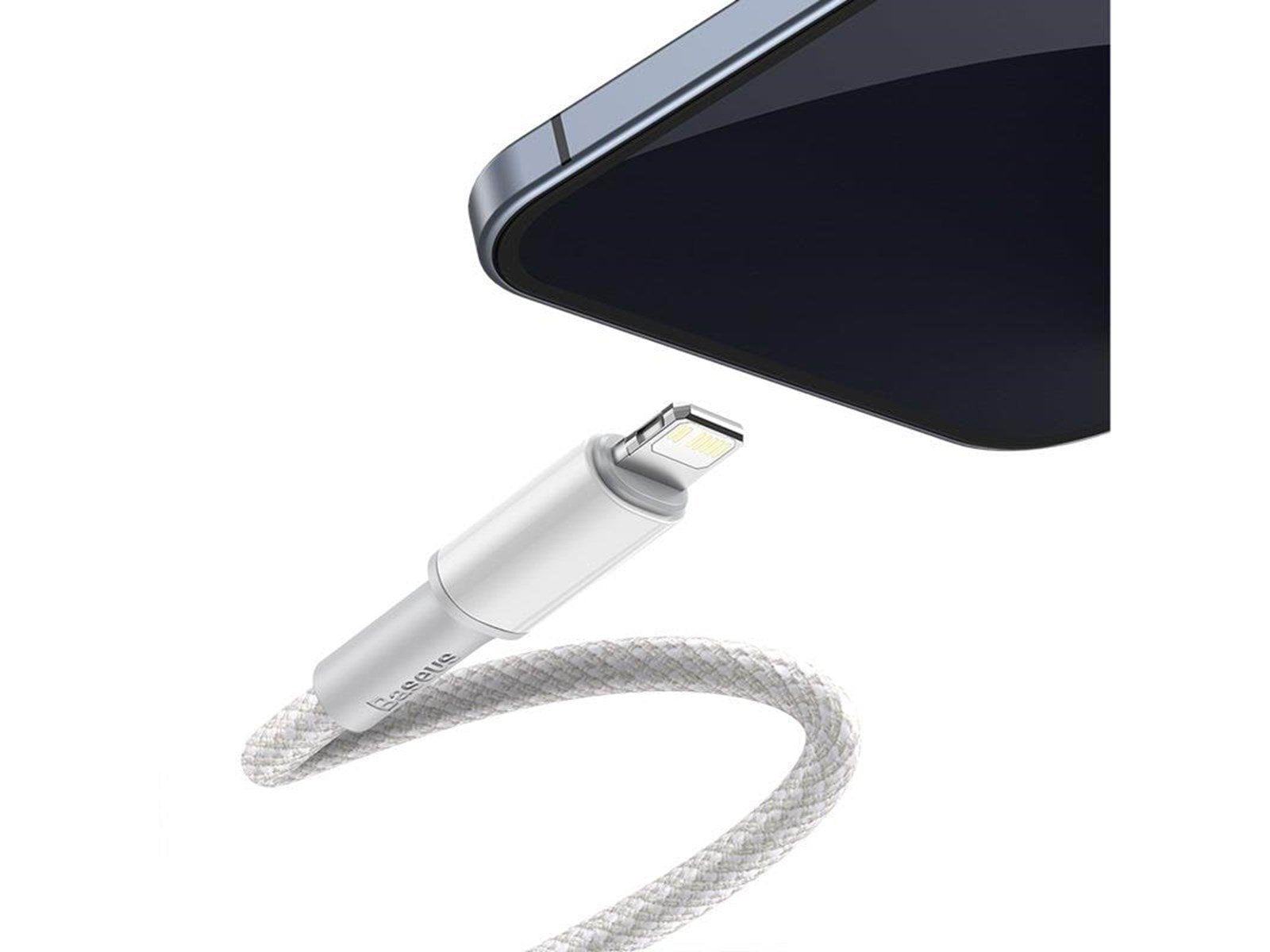 Baseus High Density Braided Cable Type-C to Lightning PD 20W 1m (white)