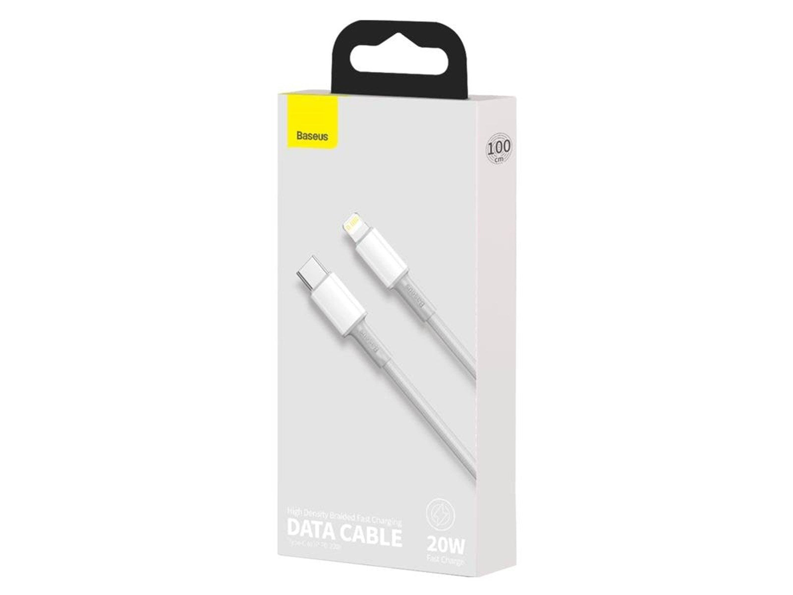 Baseus High Density Braided Cable Type-C to Lightning PD 20W 1m (white)