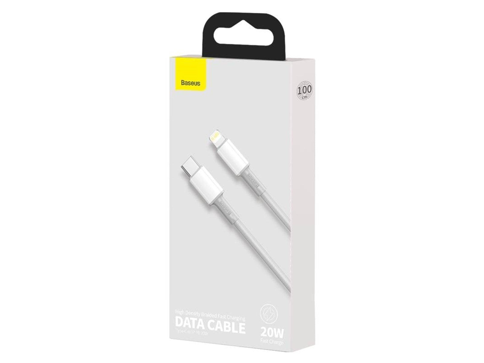 Baseus High Density Braided Cable Type-C to Lightning PD 20W 1m (white)