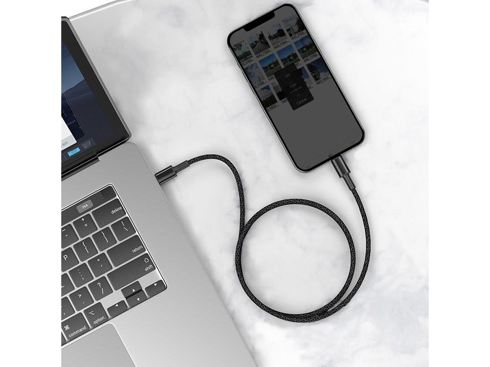 Baseus High Density Braided Cable Type-C to Lightning PD 20W 2m (Black)