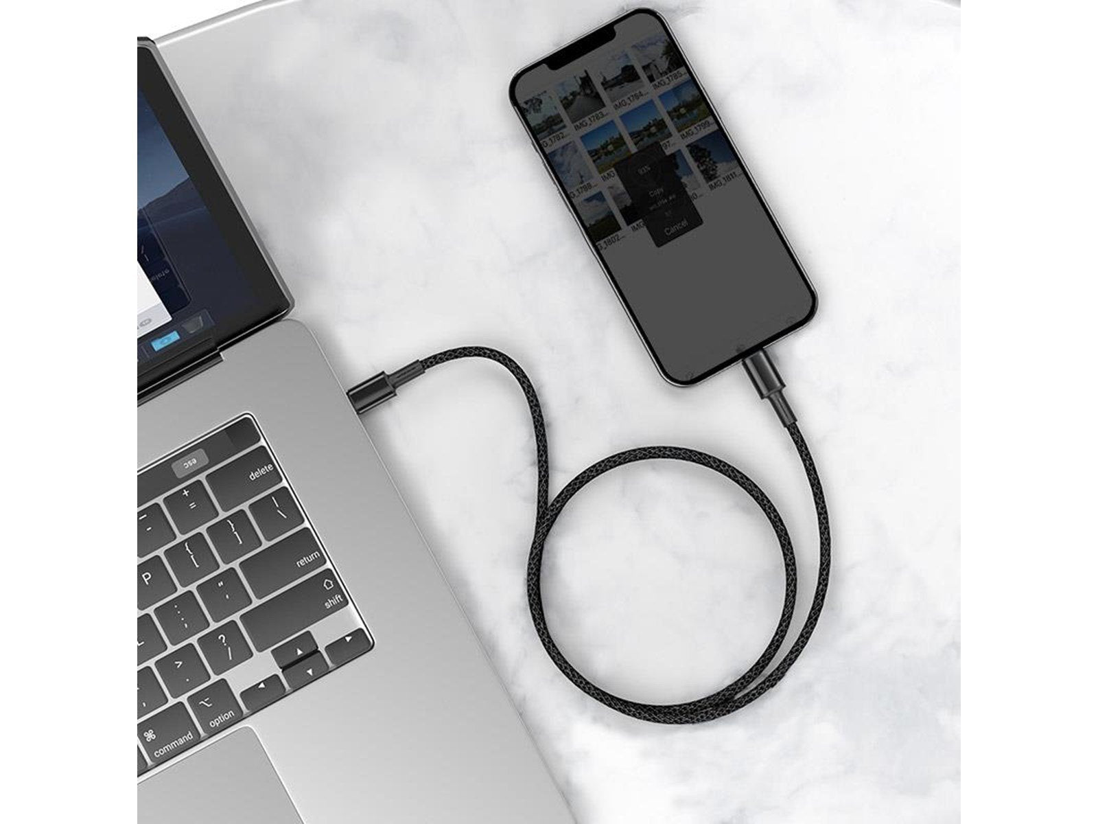 Baseus High Density Braided Cable Type-C to Lightning PD 20W 2m (Black)